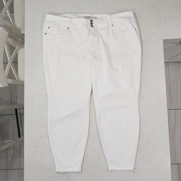 Torrid White Jegging Skinny Slim Fit Ankle Jeans High Rise Curvy Plus Comfy 5X - Picture 3 of 12